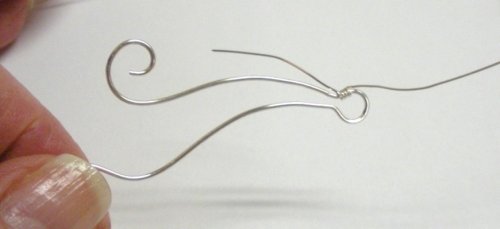 Judy Larson's Waves on the Beach Earrings - , Wire Weaving, Weaving, Wire Weaving, Weaving Wire, cut two pieces of 26 gauge wire, 30 inches each